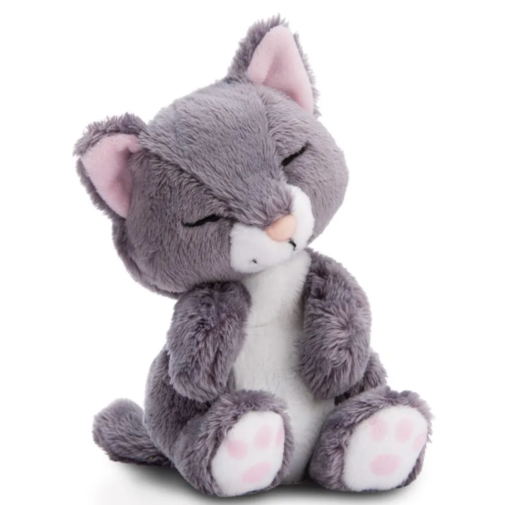 NICI My Nici Pets>Kuscheltier Sleeping Pets Graue Katze Im Rosa Korbchen