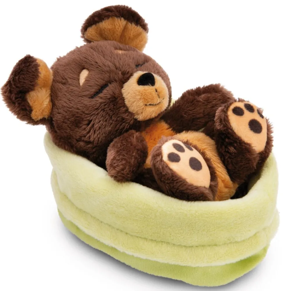 NICI My Nici Pets>Kuscheltier Sleeping Pets Brauner Hund Im Grunen Korbchen
