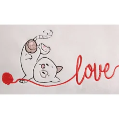 NICI Kissen>Rechteckiges Kissen Katze "Love"